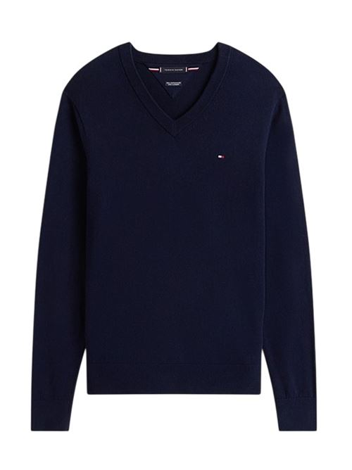 pima org ctn cashmere v neck Tommy Hilfiger | MW0MW28047DW5.DW5